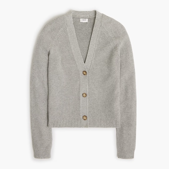 J.Crew Cotton-blend Ribbed Cardigan Sweater - Picture 3 of 6